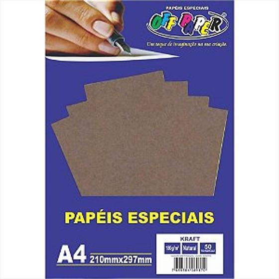 Imagem de Papel A4 180g Off Paper kraft natural com 50 folhas