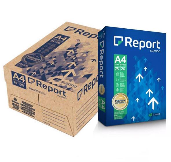 Papel A4 75g Branco Report Com 500 Folhas Suzano Papel Sulfite Magazine Luiza 5530