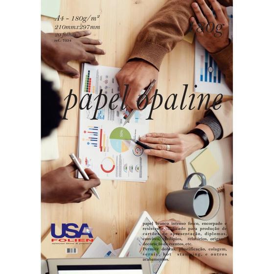 Imagem de Papel A4 Opaline Branco Nacional 180G