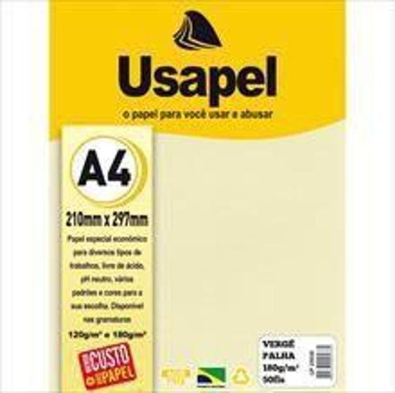 Imagem de Papel A4 Verge Usapel Palha 180G. - Filiperson