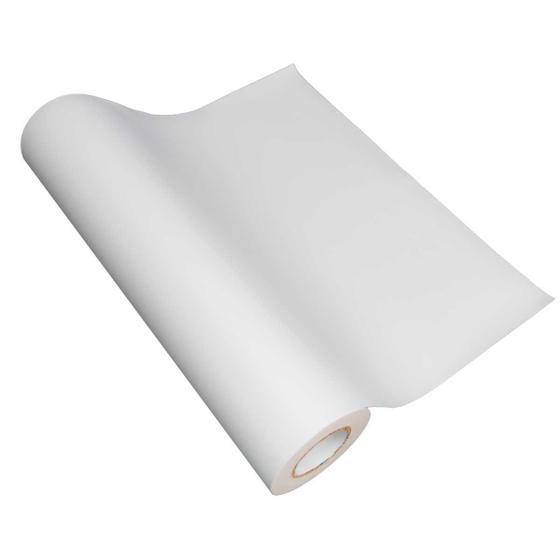 Imagem de Papel Adesivo Branco Fosco Envelopar Geladeira Fogão 3m x 70cm