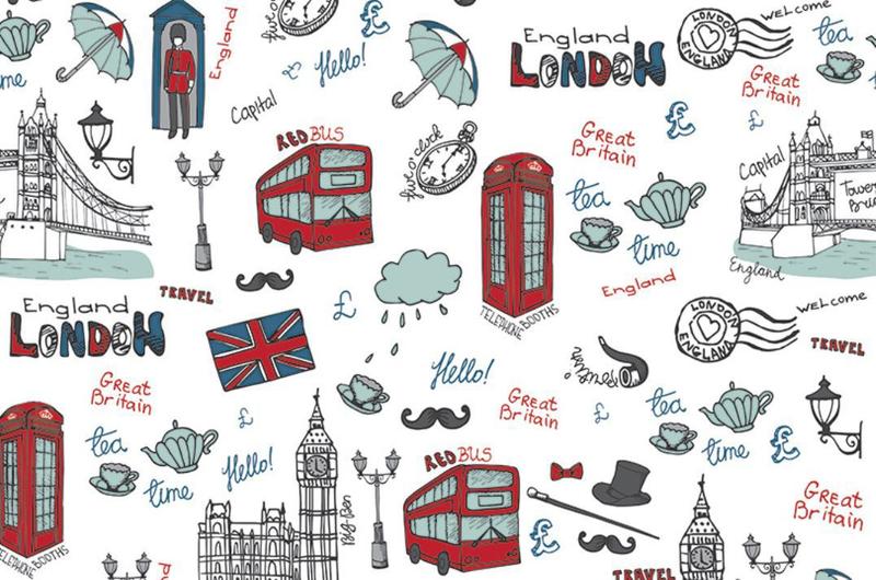 Imagem de Papel Adesivo Contact Happy London 45 Cm X 10 Metros