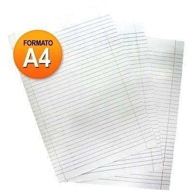 Imagem de Papel Almaço A4 56g Com Pauta E Margem Spiral  200 Folhas