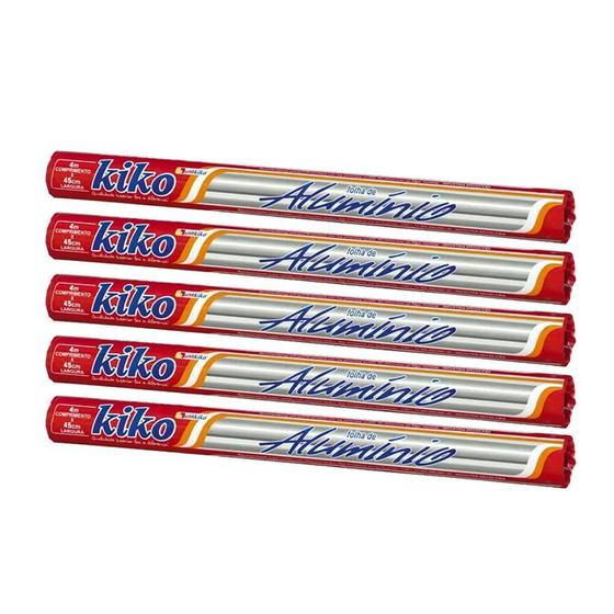 Imagem de Papel Alumínio De Alta Qualidade 45Cmx7M Kit 5