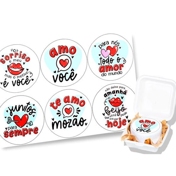 Imagem de Papel Arroz comestível para mini bolo bento cake 9,5 Cm Redondo festa comemoração surpresa dia dos namorados te amo meu