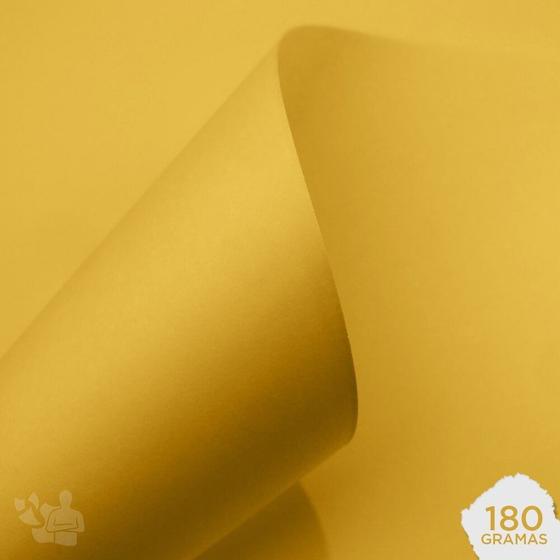 Imagem de Papel Candy Plus 180g A4 Abacaxi (Amarelo) 10 Folhas