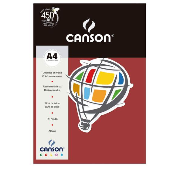 Imagem de Papel Canson Color Granate 180g/m² A4 210 x 297 mm com 10 Folhas - 66661264