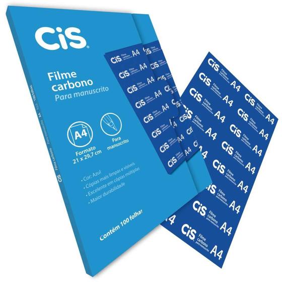 Imagem de Papel Carbono para Lapis CIS Filme Azul A-4