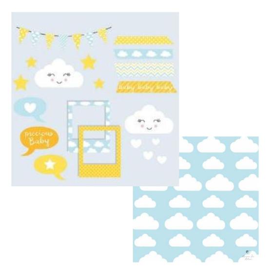 Imagem de Papel Cardstock Scrapbook Artesanato Festa Nuvem Baby