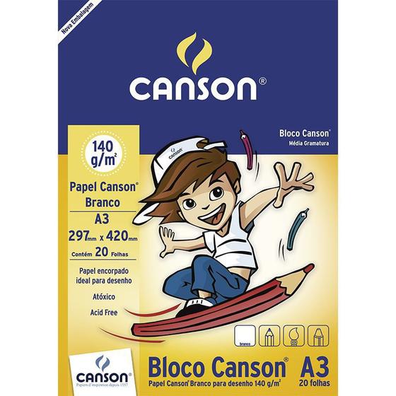 Imagem de Papel cartão 20 fls A3 140g Canson
