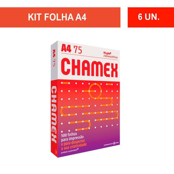 Papel Chamex A4 75g - Kit 500, 1500, 3000 e 4500 Folhas - Sylvamo Menor preço em Papel Chamex A4 75g - Kit 500, 1500, 3000 e 4500 Folhas - Sylvamo