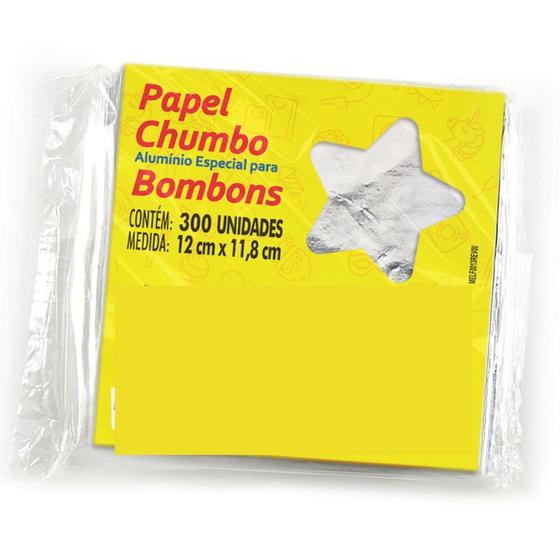 Imagem de Papel Chumbo para Bombom e Trufa 12x11,8cm 300 Unidades