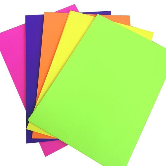 Imagem de Papel Color Plus 180 g/m² A4 Kit 15 Fls Neon