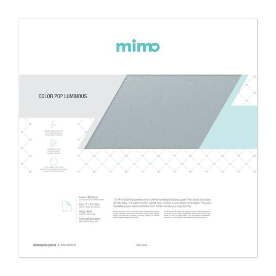 Imagem de Papel Color Pop Luminous Prata Mimo - 30,5 x 30,5 cm - 250 gr - 20 unds
