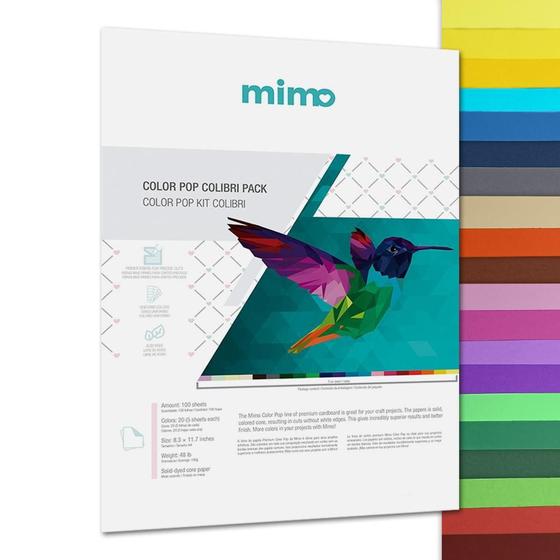 Imagem de Papel Color Pop - Mimo - Kit Colibri - 180G - A4 - 100 Fls