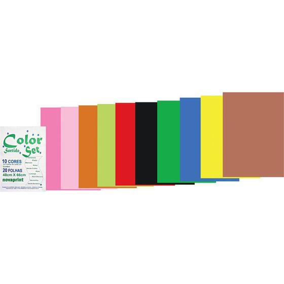 Papel Color Set A4 Sortidas 120g 210mmx 297mm - BRASIL PAPERS - Papel ...