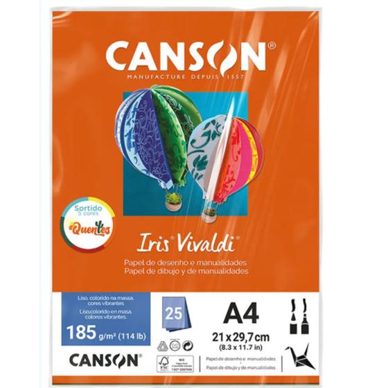Canson Iris Vivaldi - Fogli A4 lisci, 21 x 29,7 cm, lotto da 100 120 g/m² A4 -21 x 29,7 cm rosa petalo