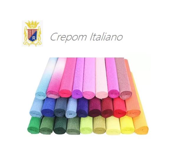 Imagem de Papel Crepom Italiano 140g Cartotecnica Rossi - 50cm x 2,5m - Kit 05 Rolos