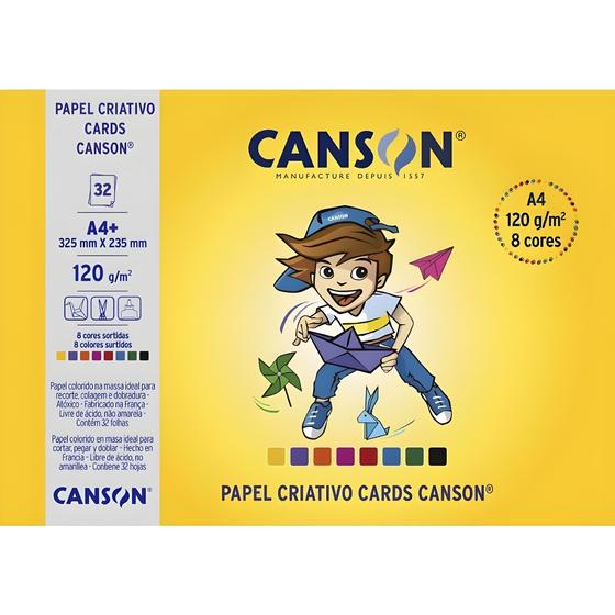 Imagem de Papel Criativo Cards A4+ Canson 32 Folhas