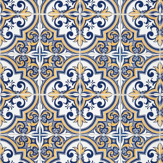 Imagem de Papel D Parede Adesivo Fosco Vinil Azulejo 29 Abstrato 3,05m