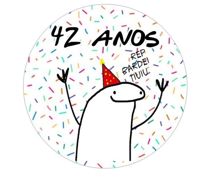 Imagem de Papel De Arroz Bento Cake Flork Meme 42 Anos quarenta e dois