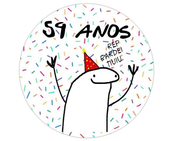 Imagem de Papel De Arroz Bento Cake Flork Meme 60 Anos