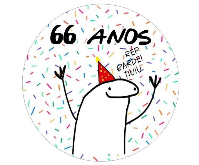 Imagem de Papel De Arroz Bento Cake Flork Meme 66 Anos