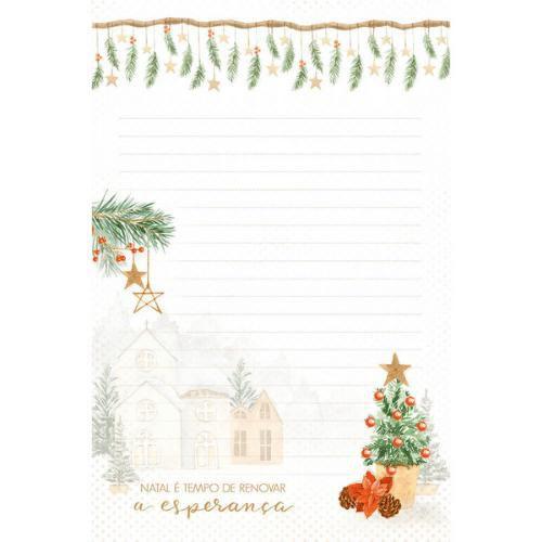 Papel de Carta Natal Litoarte 14x21,3cm PECN-008 Árvores com Poinsétias com  5 Unidades - Papéis - Magazine Luiza