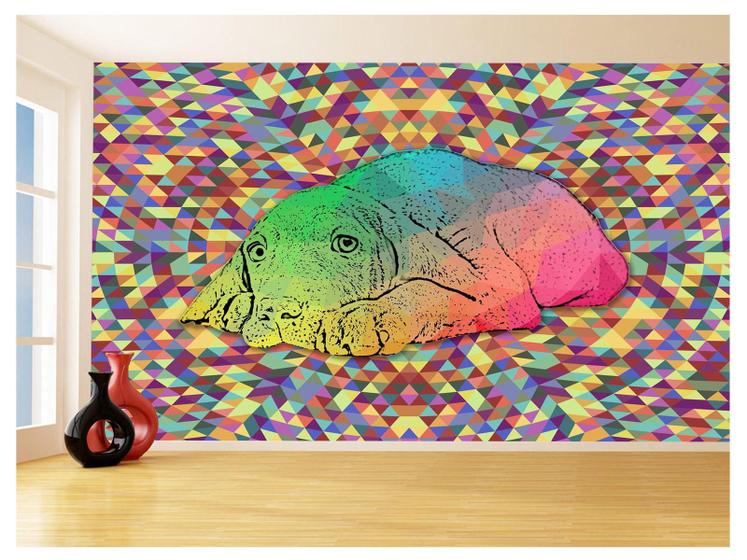 Imagem de Papel De Parede 3D Animais Pop Art Cachorro Pet 3,5M Pxa212