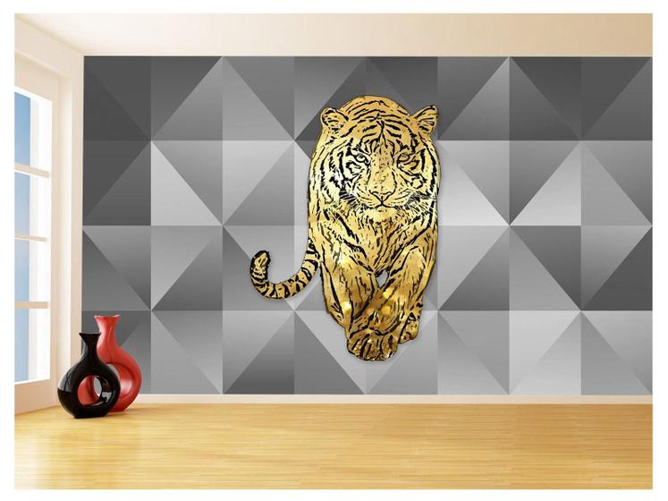 Imagem de Papel De Parede 3D Animais Pop Art Tigre Felino 3,5M Pxa150