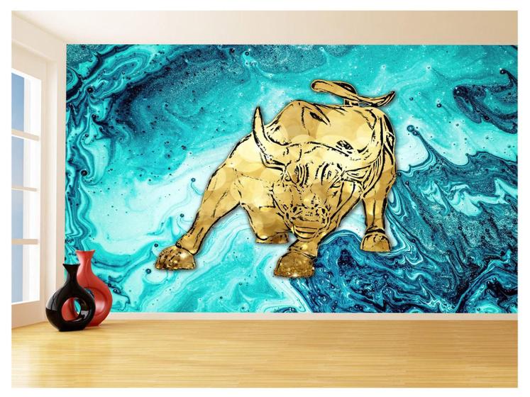 Imagem de Papel De Parede 3D Animais Pop Art Touro Bull 3,5M Pxa166