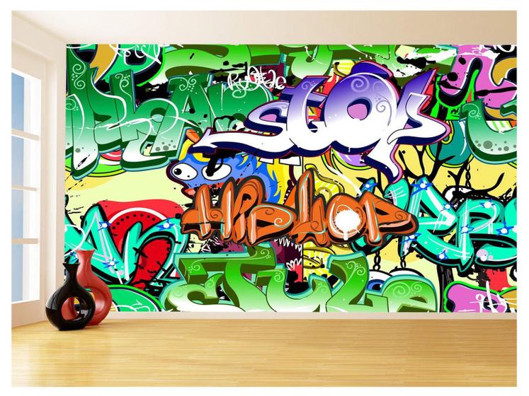 Imagem de Papel De Parede 3D Arte Graffiti Mural Grafite 3,5M Tra71