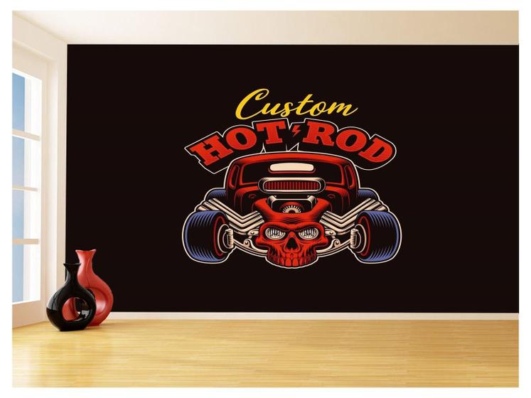 Imagem de Papel De Parede 3D Carro Antigo Hot Rod Cultura 3,5M Cxr113