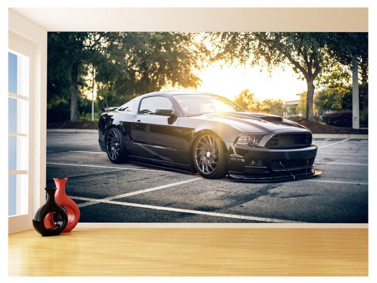 Imagem de Papel De Parede 3D Carro Ford Mustang Muscle Car 3,5M Car83