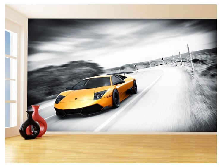 Imagem de Papel De Parede 3D Carro Lamborghini Aventador 3,5M Car177