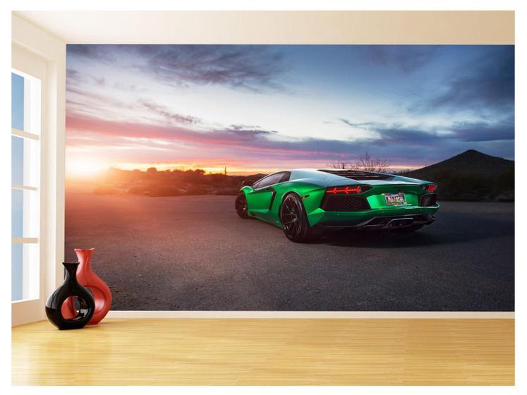 Imagem de Papel De Parede 3D Carro Lamborghini Aventador 3,5M Car183