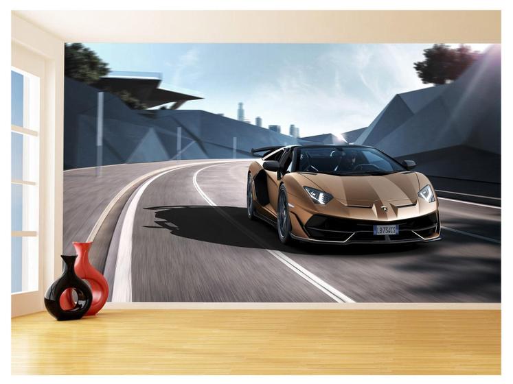 Imagem de Papel De Parede 3D Carro Lamborghini Aventador 3,5M Car191