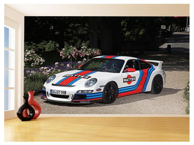 Imagem de Papel De Parede 3D Carro Porsche 911 Gt Pista 3,5M Car320