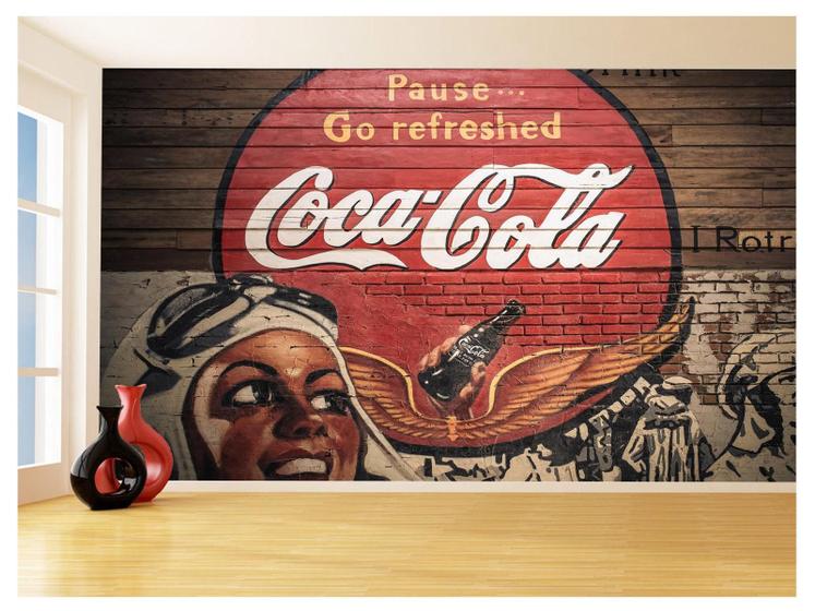 Imagem de Papel De Parede 3D Cidade Antiga Mural Coca Cola 3,5M Cda93