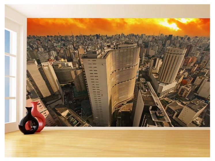 Imagem de Papel De Parede 3D Cidade São Paulo Prédios Céu 3,5M Ncd333