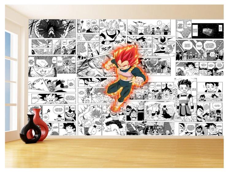 Imagem de Papel De Parede 3D Dragon Ball Vegeta Anime 3,5M Dbz690