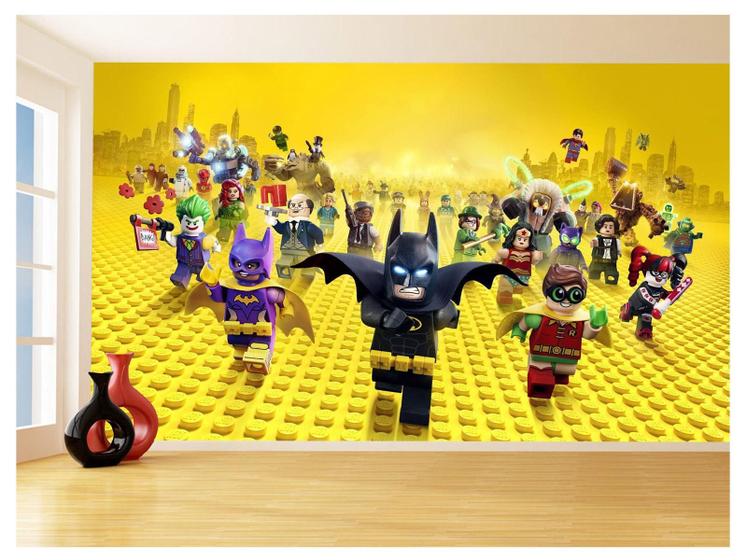 Imagem de Papel De Parede 3D Heróis Batman Lego Infantil 3,5M Nhma302