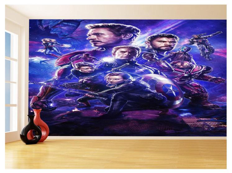 Imagem de Papel De Parede 3D Heróis Vingadores Ultimato 3,5M Nhma286