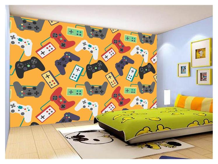 Imagem de Papel De Parede 3D Infantil Controle Game Jogo 3,5M Azs257