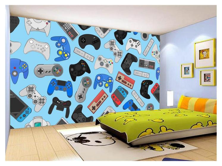 Imagem de Papel De Parede 3D Infantil Controle Game Jogo 3,5M s223