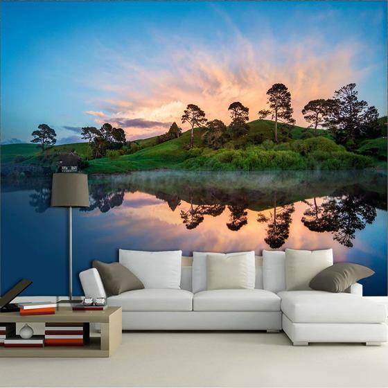 Papel de Parede 3D Lagos 0008 Papel de Parede Paisagem Paredes Decoradas Papel de Parede