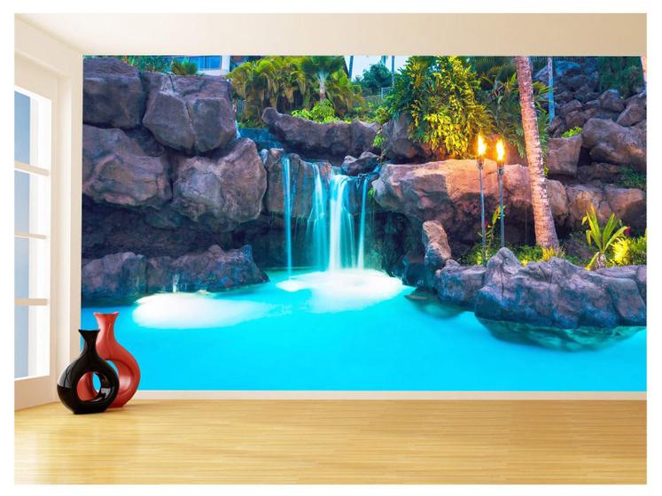 Imagem de Papel De Parede 3D Paisagem Cachoeira Florestas 3,5M Nch225