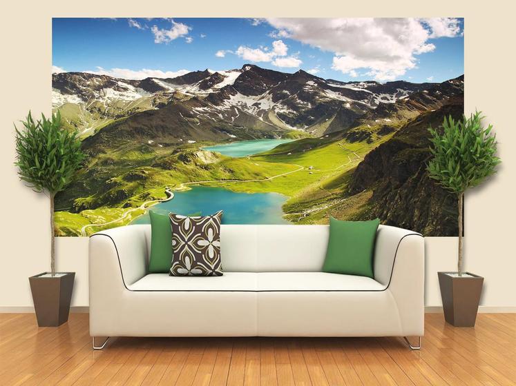 Papel De Parede 3D Paisagens Lagos 0007 (2.50M X 1.50M) Paredes Decoradas Papel de Parede