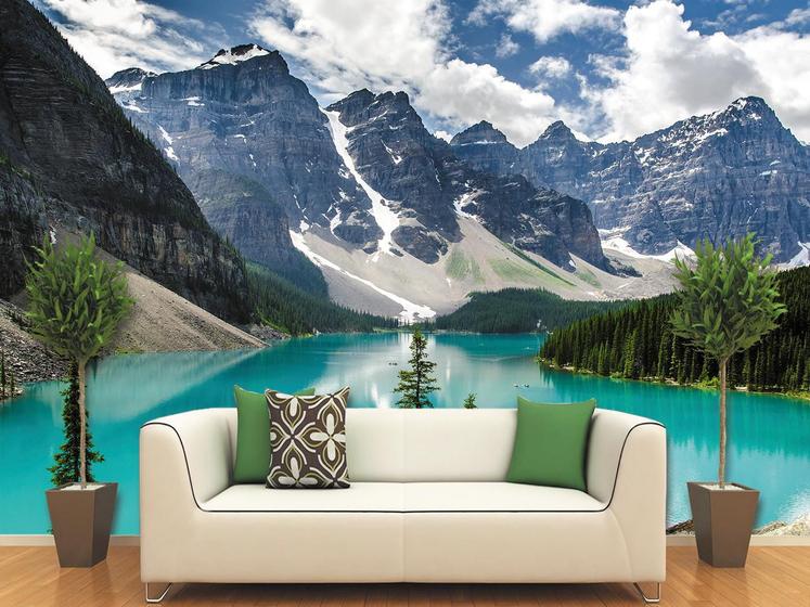 Papel De Parede 3D Paisagens Lagos 0011 (3M X 3M) Paredes Decoradas Papel de Parede