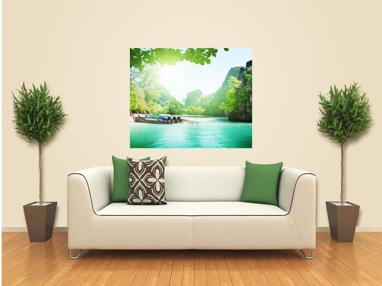 Papel De Parede 3D Paisagens Lagos 0012 (1M X 1M) Paredes Decoradas Papel de Parede